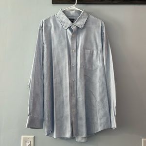 Blue and white Croft and Barrow long sleeve dress shirt